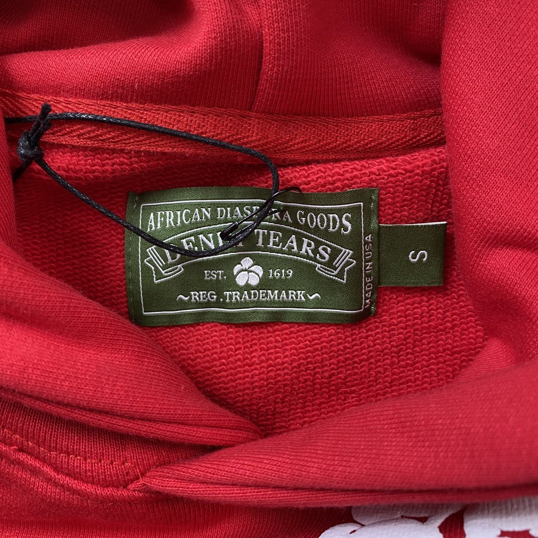 DENIM TEARS THE COTTON WREATH HOODIE RED-Drip Store Argentina