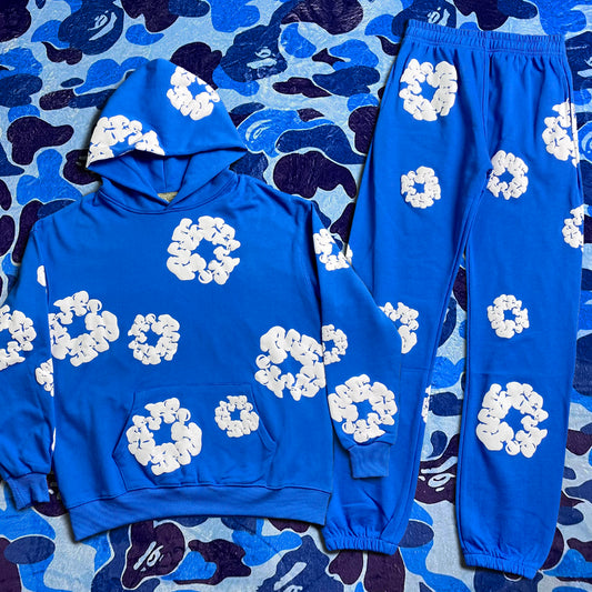 DENIM TEARS THE COTTON WREATH HOODIE ROYAL BLUE-Drip Store Argentina