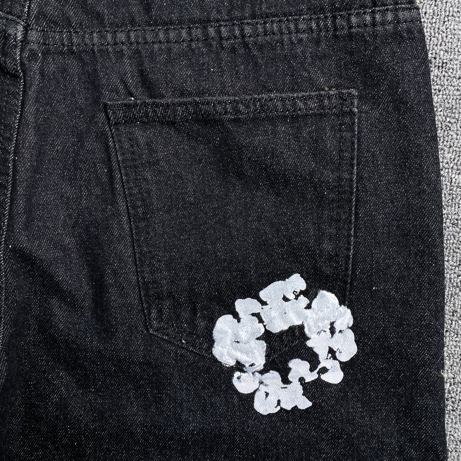Denim Tears The Cotton Wreath Jean Short Black-Drip Store Argentina