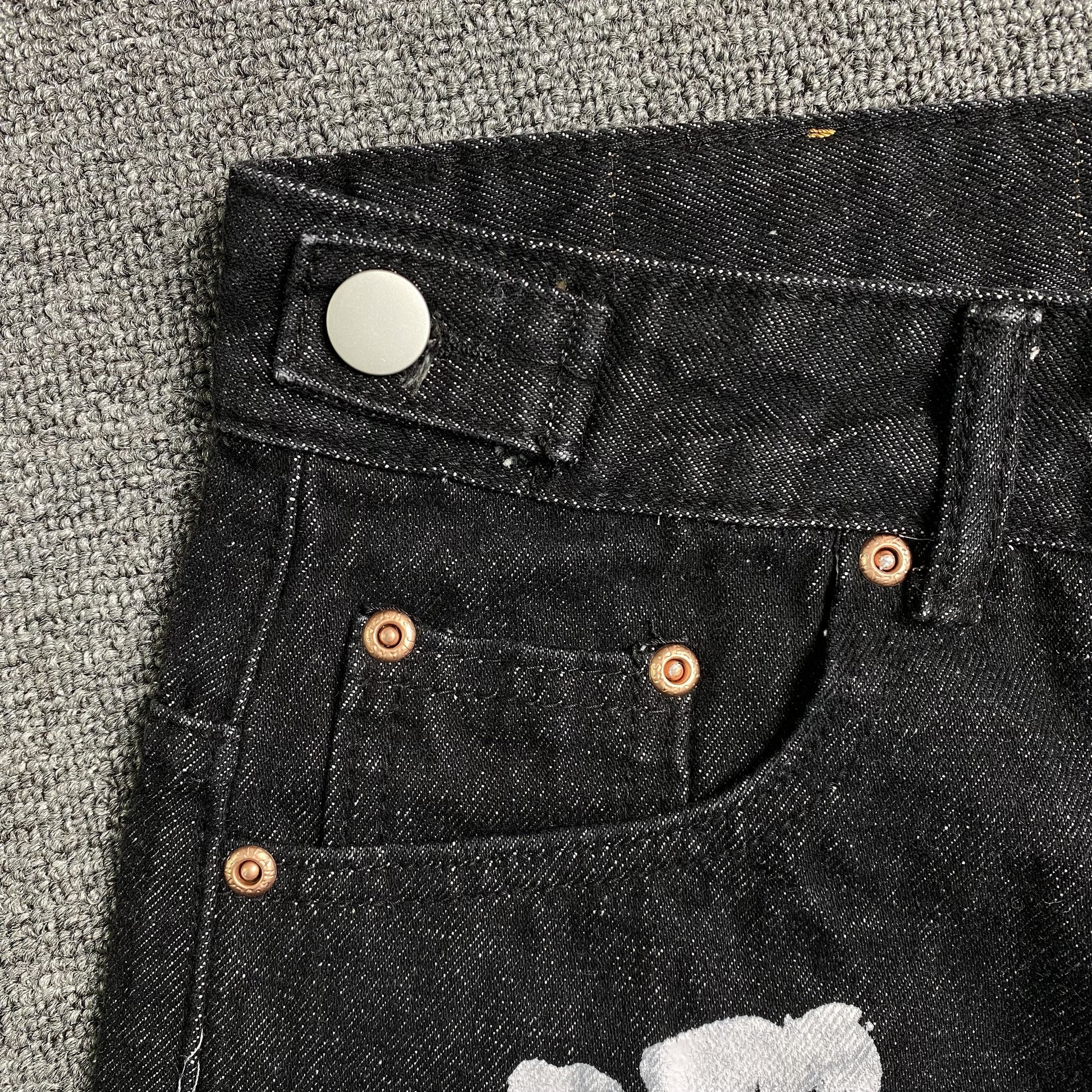 Denim Tears The Cotton Wreath Jean Short Black-Drip Store Argentina