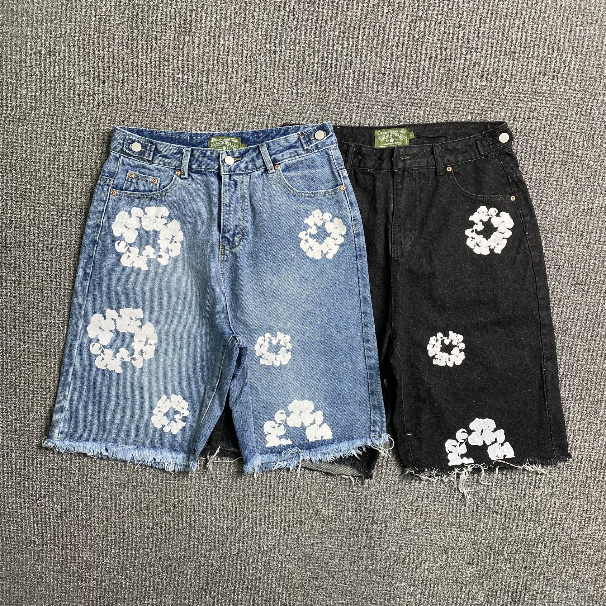 Denim Tears The Cotton Wreath Jean Short Black-Drip Store Argentina