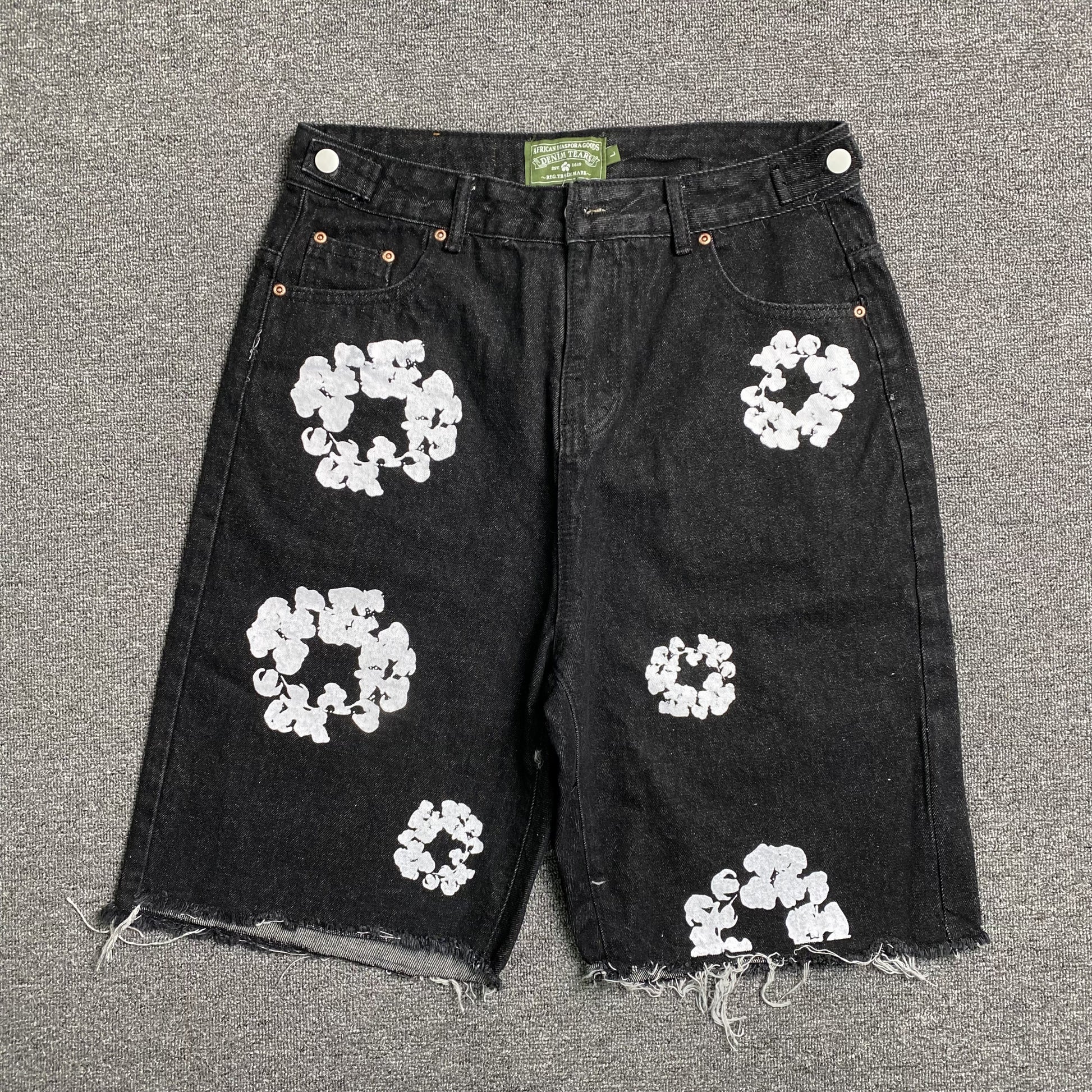 Denim Tears The Cotton Wreath Jean Short Black-Drip Store Argentina