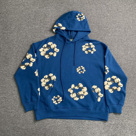 DENIM TEARS X CPFM CACTUS TEARS WREATH HOODIE BLUE-Drip Store Argentina