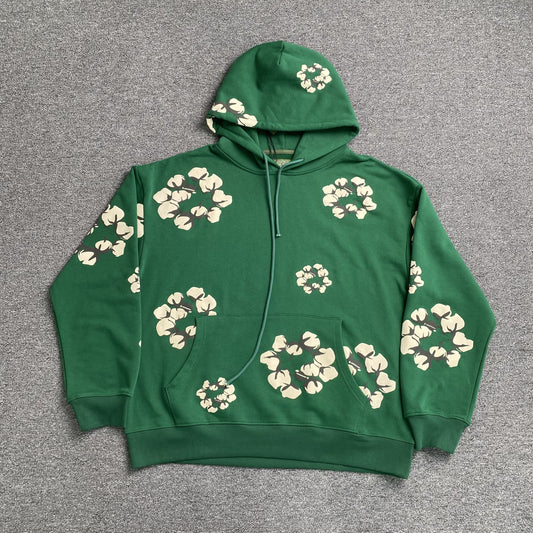 DENIM TEARS X CPFM CACTUS TEARS WREATH HOODIE GREEN-Drip Store Argentina