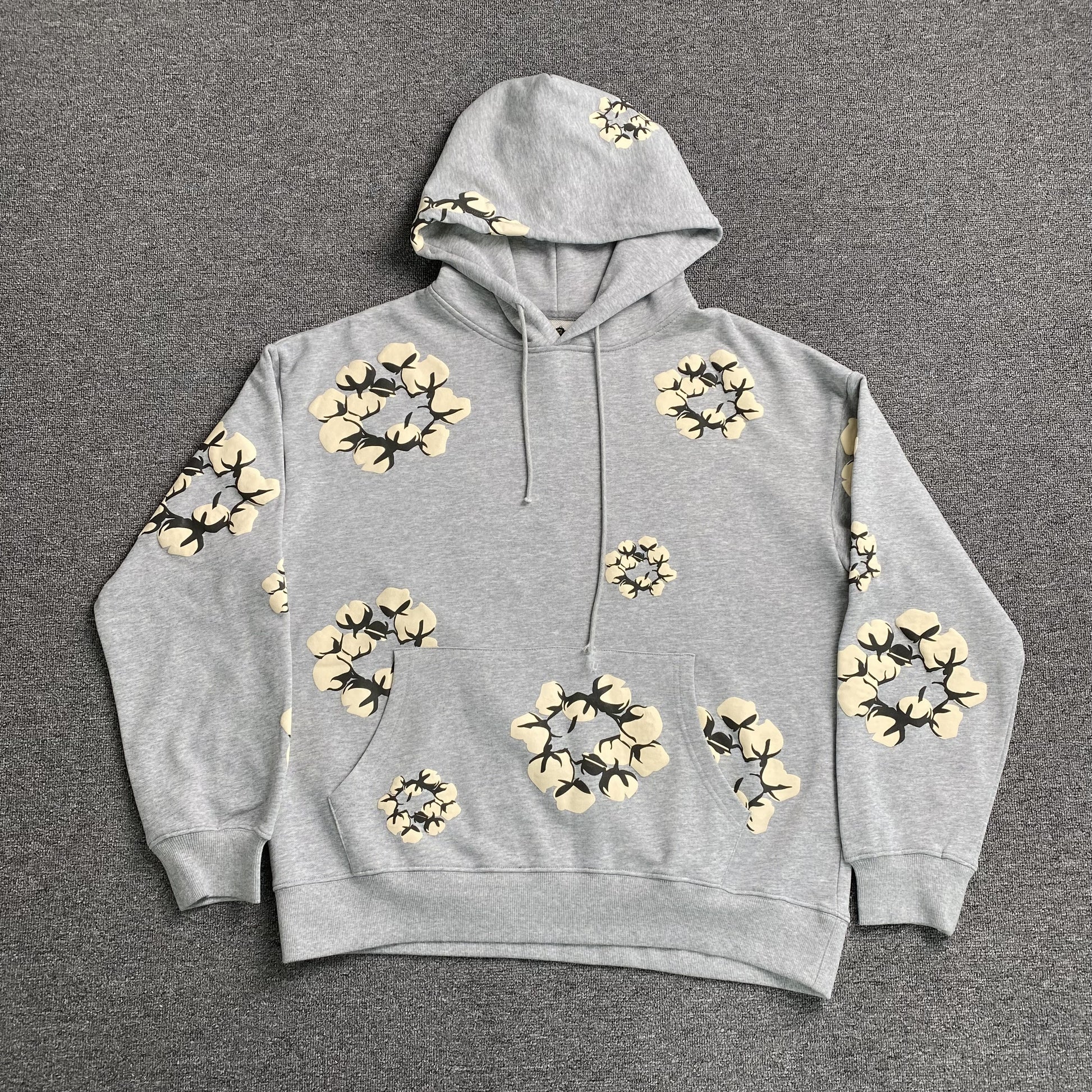DENIM TEARS X CPFM CACTUS TEARS WREATH HOODIE GREY-Drip Store Argentina