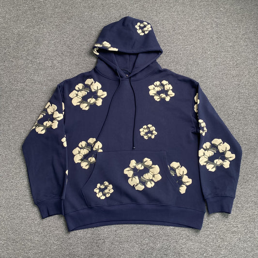 DENIM TEARS X CPFM CACTUS TEARS WREATH HOODIE NAVY-Drip Store Argentina