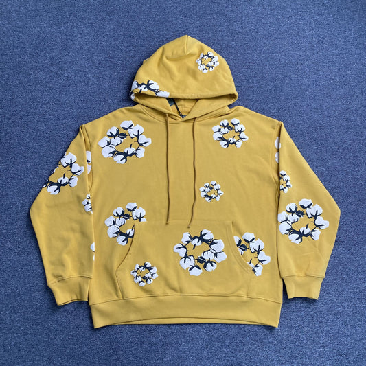 DENIM TEARS X CPFM CACTUS TEARS WREATH HOODIE YELLOW-Drip Store Argentina