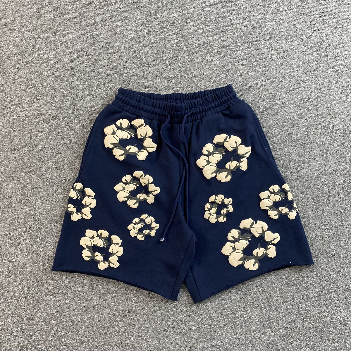 DENIM TEARS X CPFM CACTUS TEARS WREATH SHORTS NAVY - Drip Store 