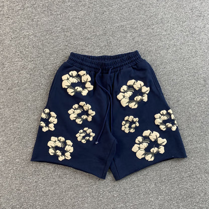 DENIM TEARS X CPFM CACTUS TEARS WREATH SHORTS NAVY-Drip Store Argentina