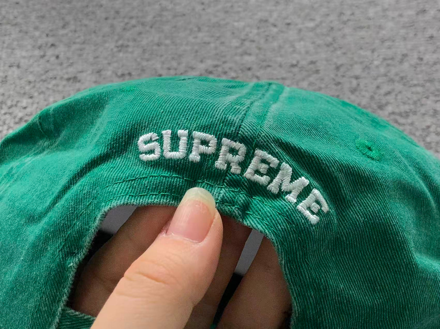 Supreme Pigment Coated S Logo 6-Panel Cap Green