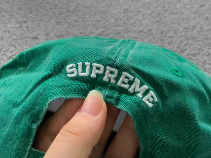 Supreme Pigment Coated S Logo 6-Panel Cap Green