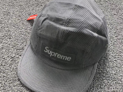 Supreme Corduroy Camp Cap Grey