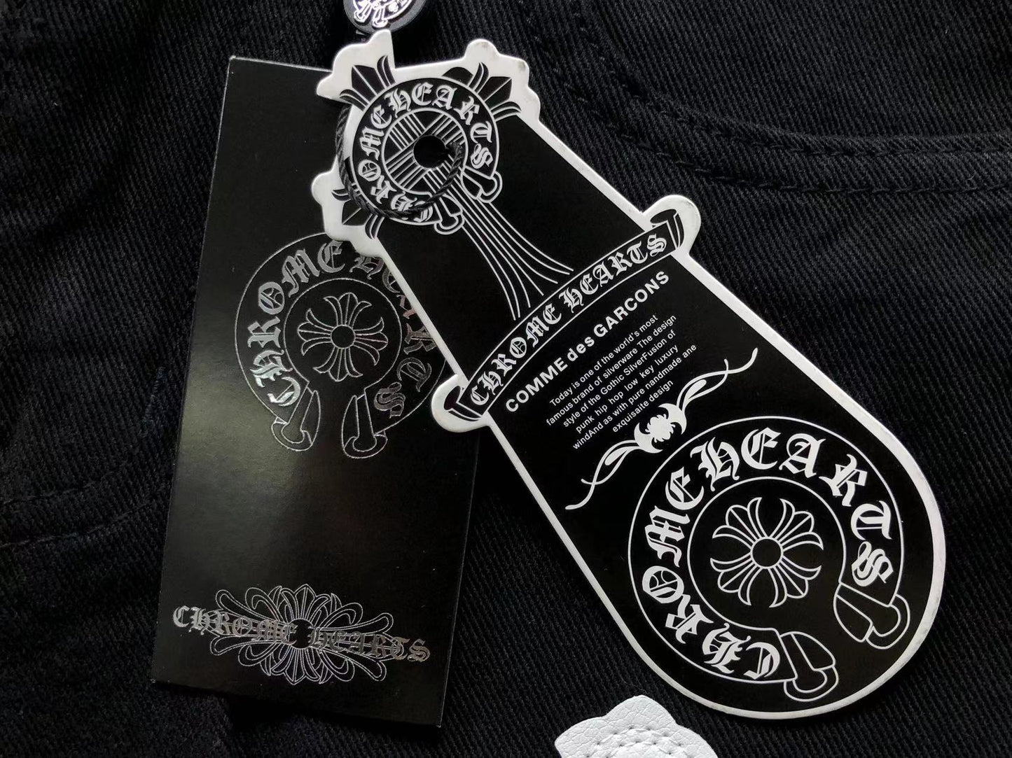 Chrome Hearts Cross Patch Jeans Black