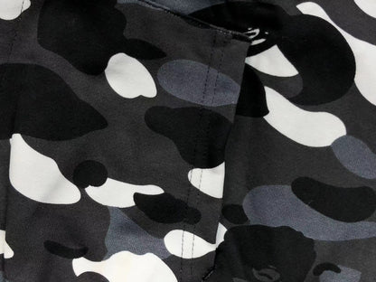 BAPE CITY CAMO SHARK WIDE FULL ZIP DOUBLE HOODIE BLACK