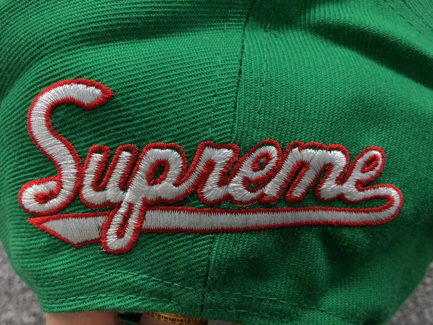 Supreme World Famous S Logo 6-Panel Hat Green