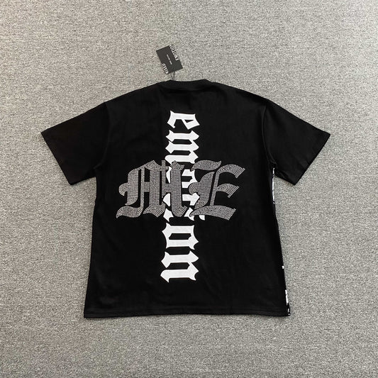 Mixed Emotion Beach Rhinestone Tee Black