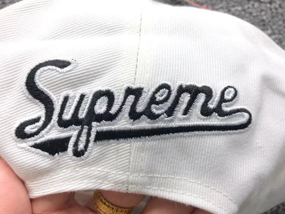 Supreme World Famous S Logo 6-Panel Hat White