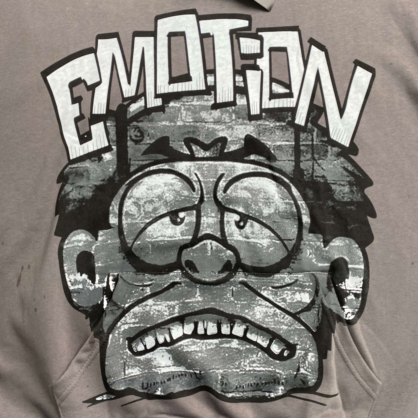 Mixed Emotion Monster Hoodie Grey