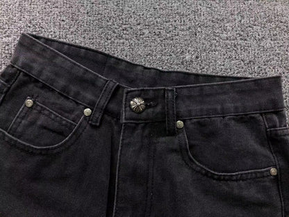 Chrome Hearts Cross Patch Jeans Black