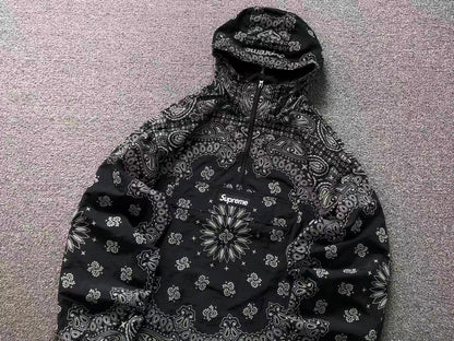 Supreme Reflective Bandana Anorak Black