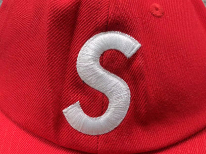 Supreme World Famous S Logo 6-Panel Hat Red