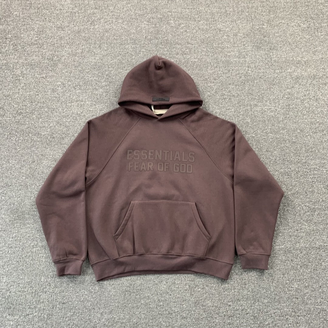 FEAR OF GOD ESSENTIALS HOODIE PLUM