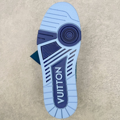 Louis Vuitton Trainer Sneaker Blue Patchwork Monogram Denim