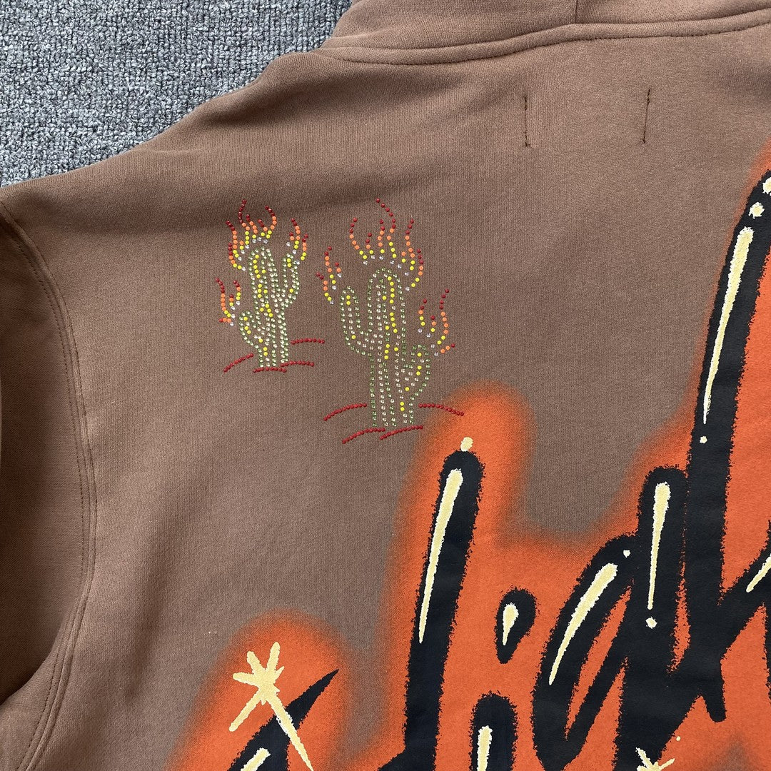 TRAVIS SCOTT X JORDAN FLIGHT GRAPHIC HOODIE BROWN