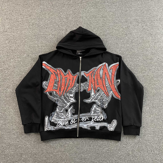 Mixed Emotion Graffiti Jacket Black