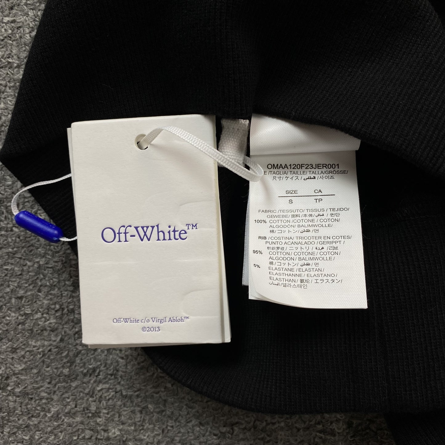 OFF WHITE SCAN ARROW HOODIE BLACK