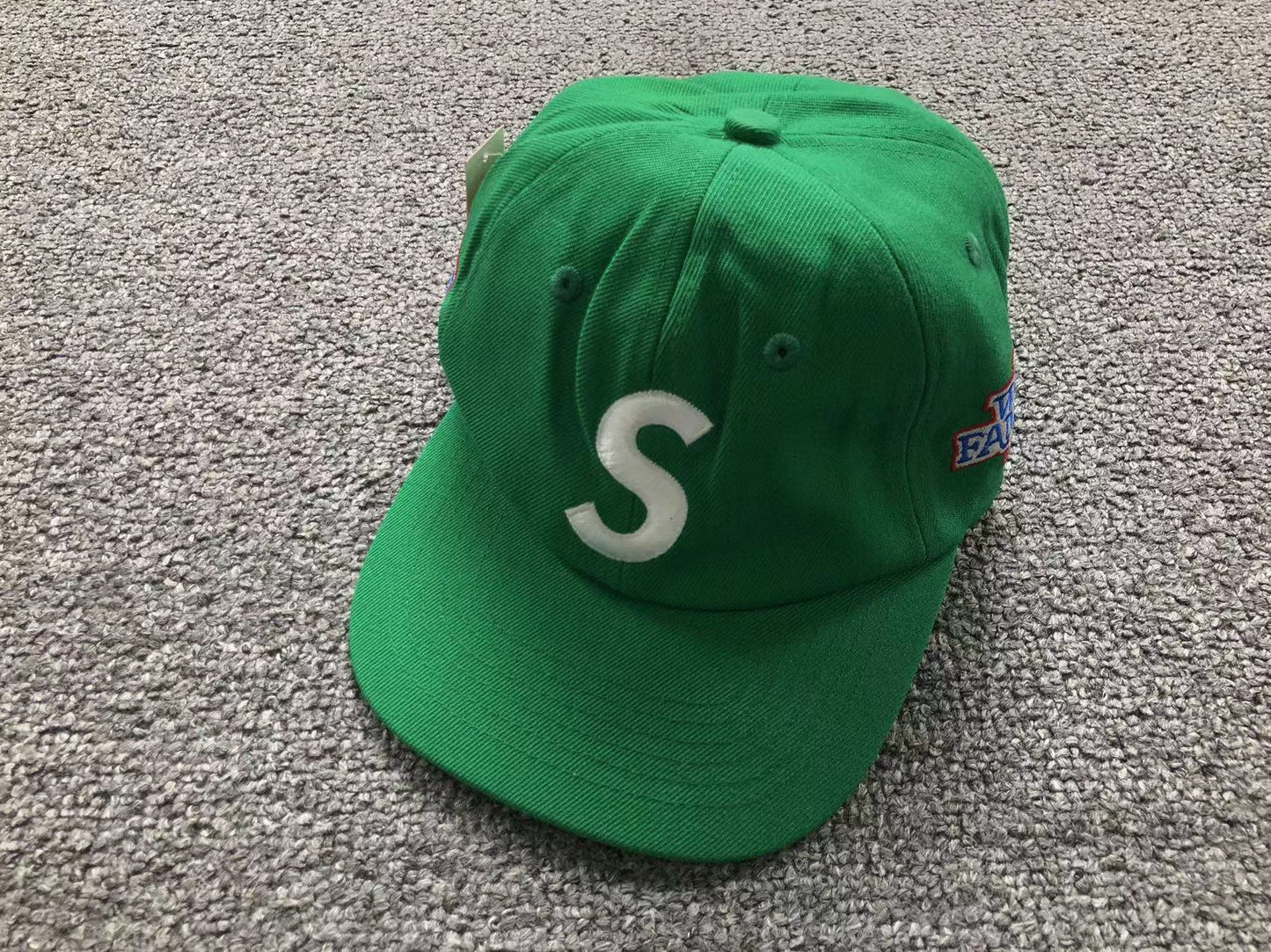 Supreme World Famous S Logo 6-Panel Hat Green