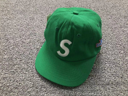 Supreme World Famous S Logo 6-Panel Hat Green