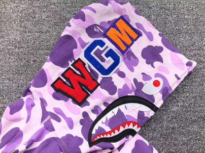 BAPE SHARK TAIPEI LIMITED FULL ZIP HOODIE PURPLE