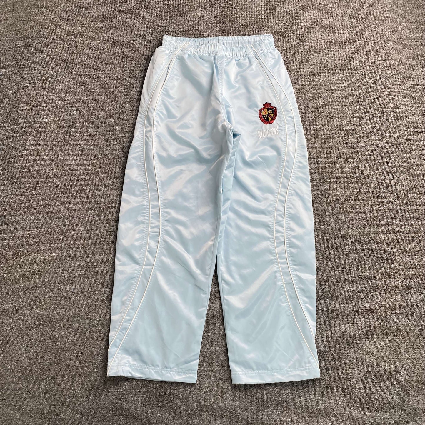 Supreme Satin Track Pants Light Blue