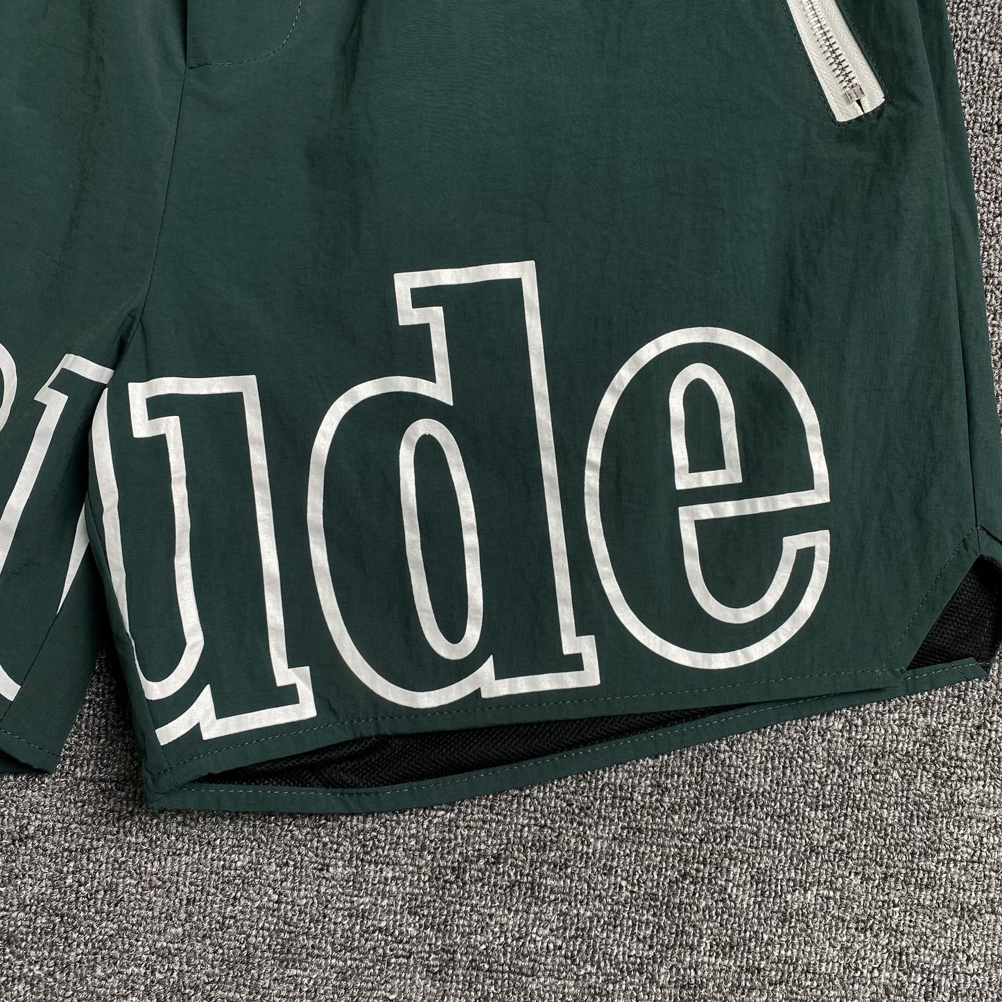 RHUDE RH LOGO SHORTS GREEN