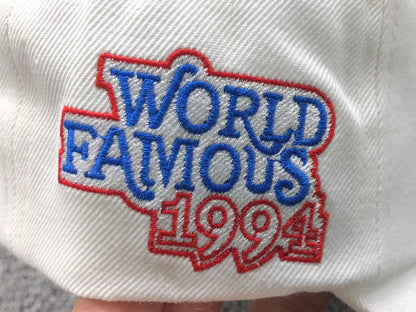 Supreme World Famous S Logo 6-Panel Hat White