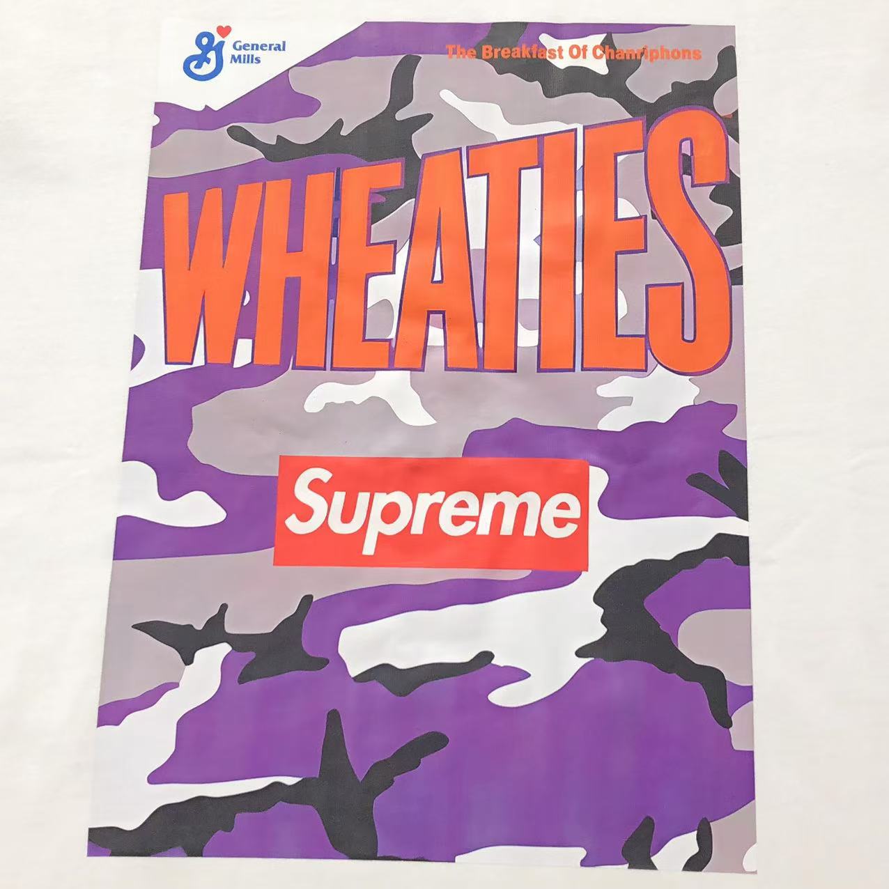 SUPREME WHEATIES TEE WHITE