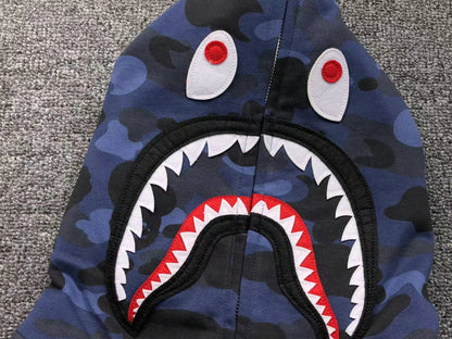 BAPE COLOR CAMO SHARK FULL ZIP HOODIE BLUE