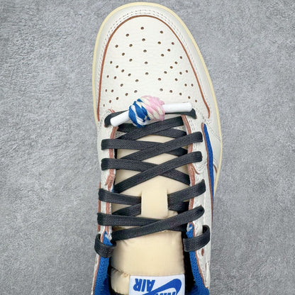 Jordan 1 Low Fragment X Travis Scott Sail Military Blue