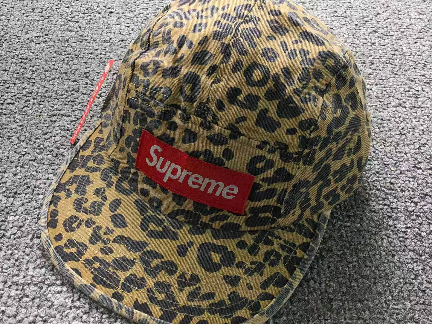 Supreme Washed Chino Twill Camp Cap Leopard