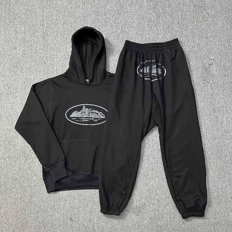 CORTEIZ ALCATRAZ HOODIE TRIPLE BLACK