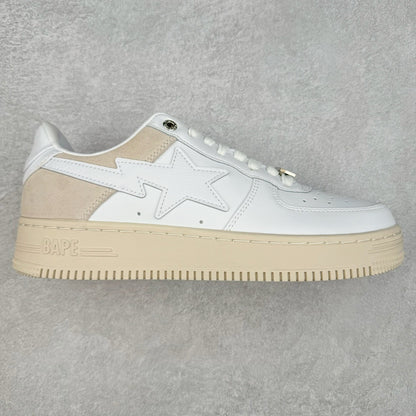 A Bathing Ape Bape Sta Low Suede Heel White