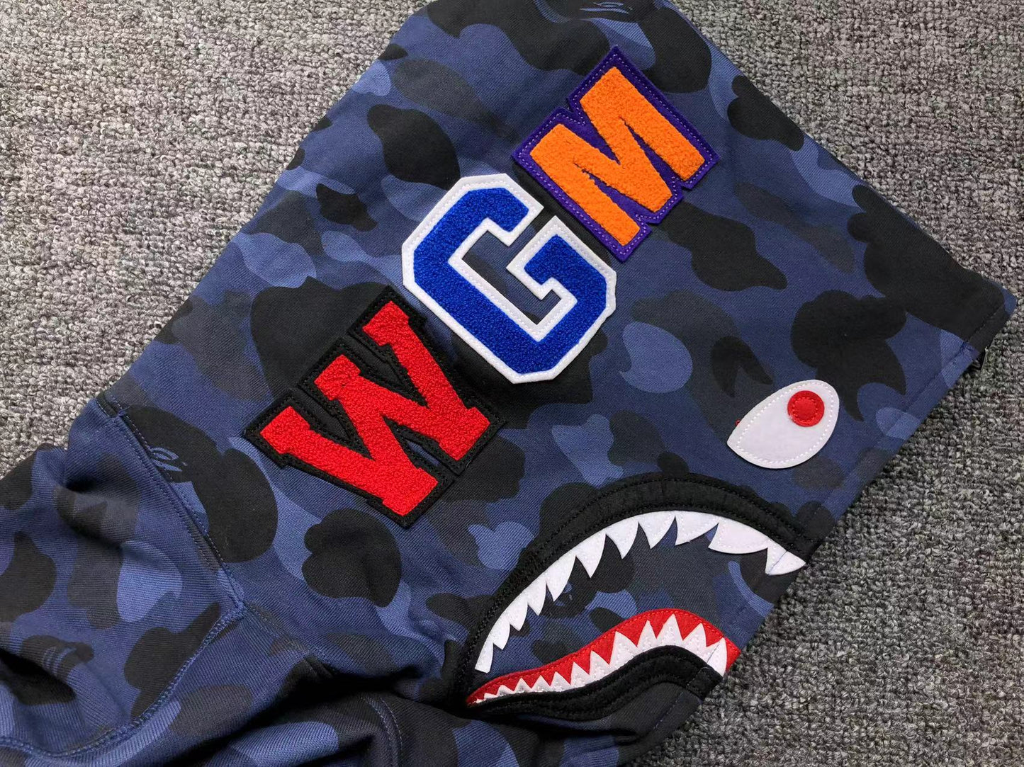 BAPE COLOR CAMO SHARK FULL ZIP HOODIE BLUE