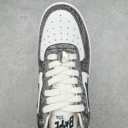 A Bathing Ape Bape Sta Snake Skin Black