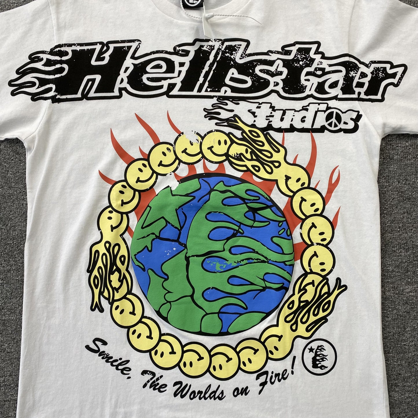 HELLSTAR STUDIOS GLOBE TEE WHITE