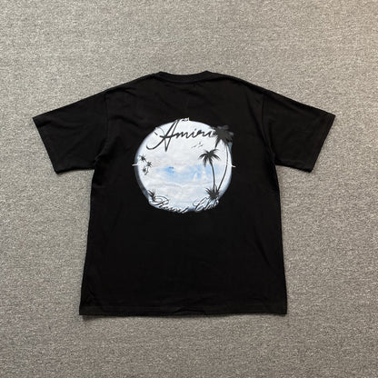 AMIRI PARADISE AIRBRUSH TEE BLACK