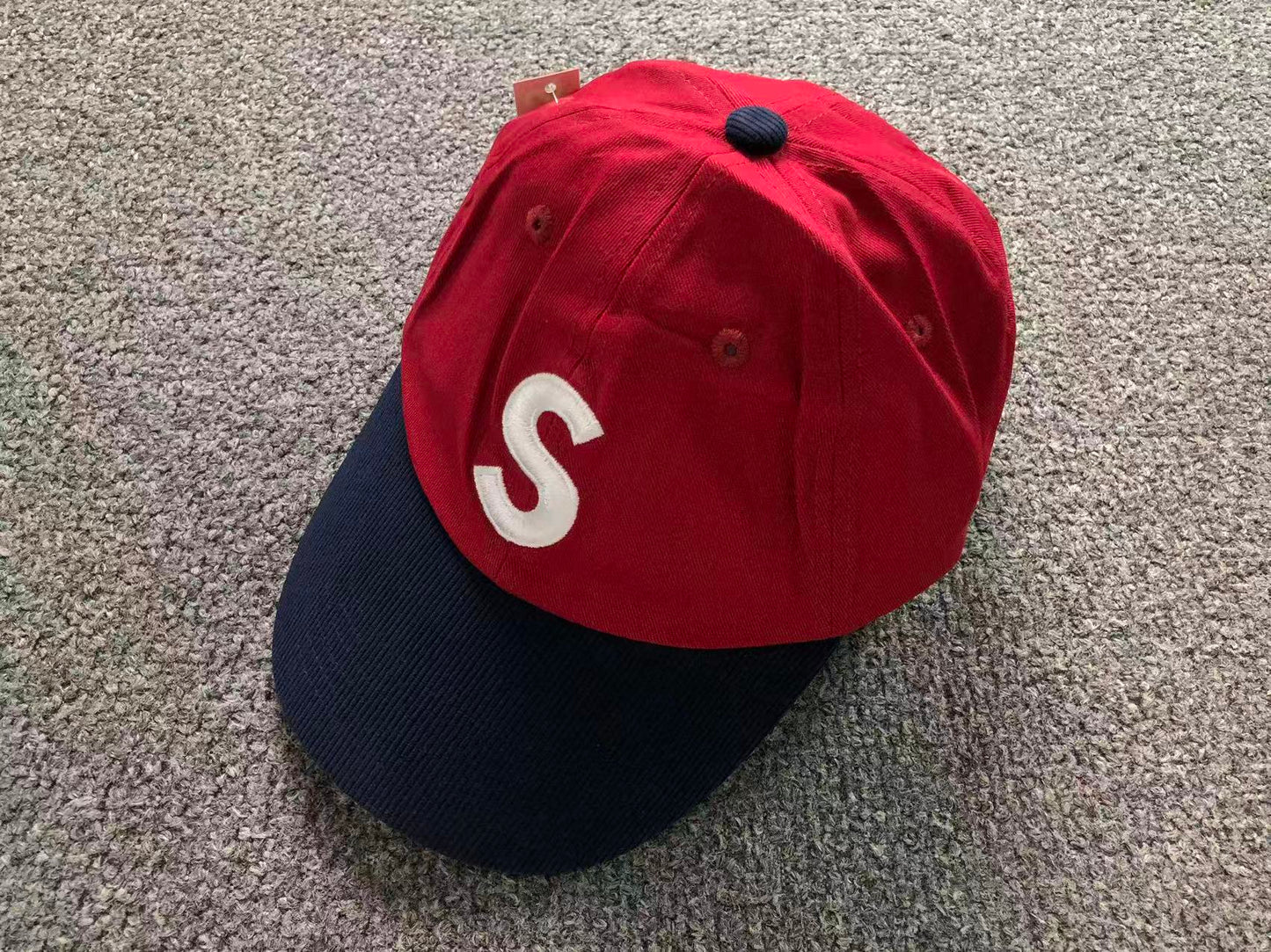 Supreme 2-Tone S Logo 6-Panel Cap Red