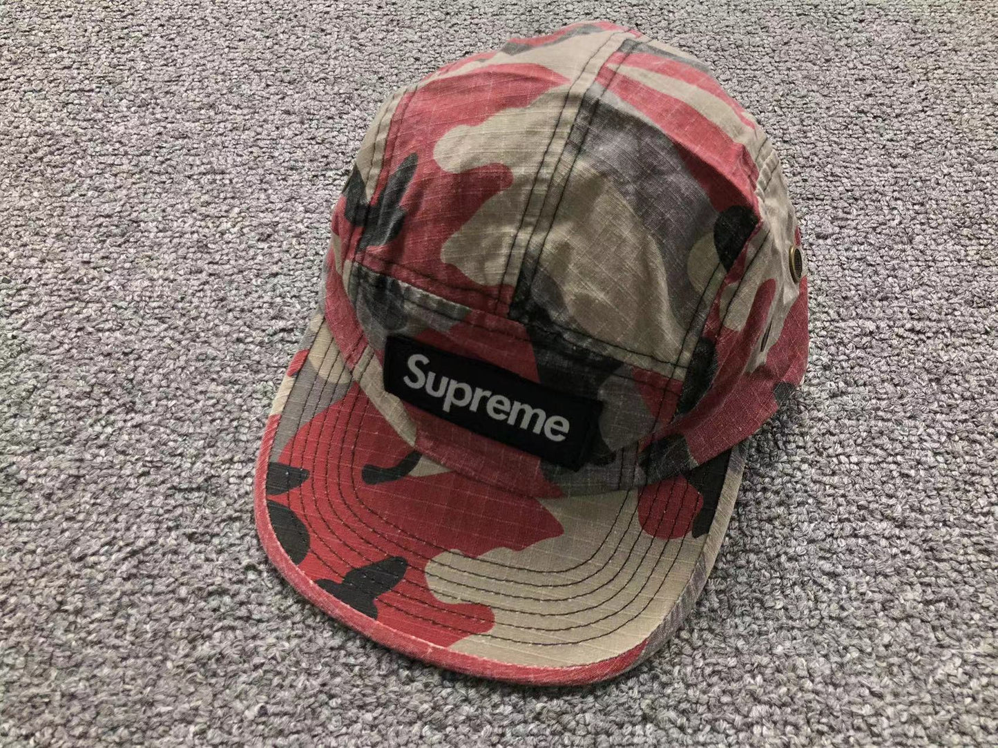 Supreme Military Camp Cap Red Camo