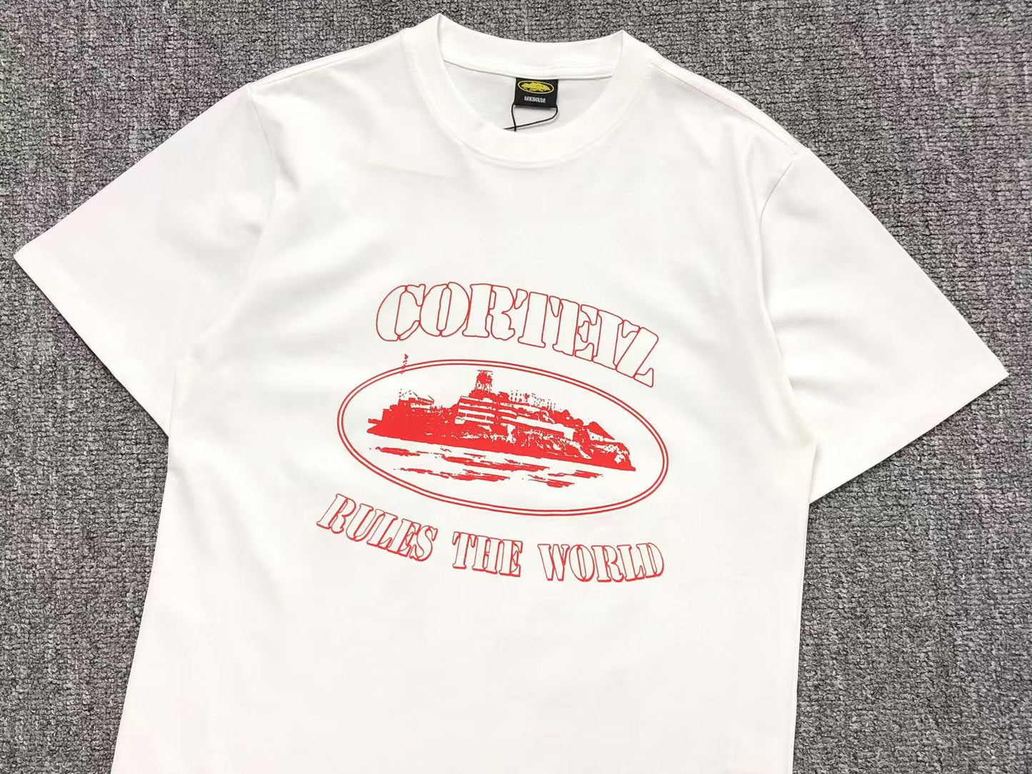 CORTEIZ ALCATRAZ RULES THE WORLD TEE WHITE