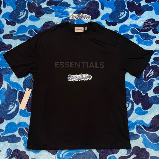 FEAR OF GOD ESSENTIALS BOXY T-SHIRT APPLIQUE LOGO BLACK-Drip Store Argentina